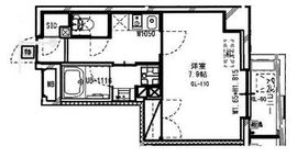 レジディア高円寺 208 間取り図