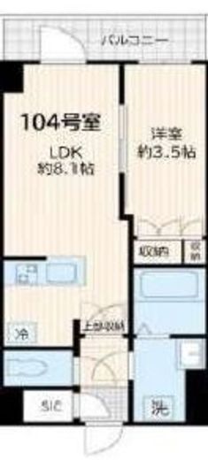 (仮称)アルカンシエル新宿大京町 104 間取り図
