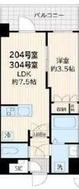 (仮称)アルカンシエル新宿大京町 204 間取り図