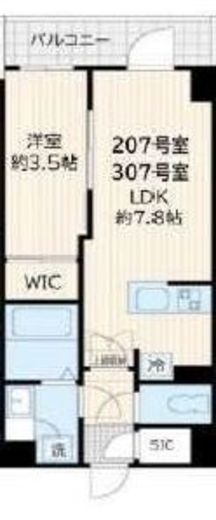 (仮称)アルカンシエル新宿大京町 207 間取り図
