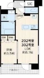 (仮称)アルカンシエル新宿大京町 302 間取り図