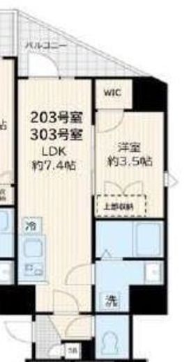 (仮称)アルカンシエル新宿大京町 303 間取り図