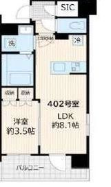 (仮称)アルカンシエル新宿大京町 402 間取り図