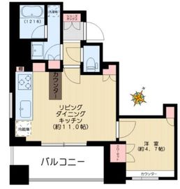 アトラス文京小石川 8階 間取り図