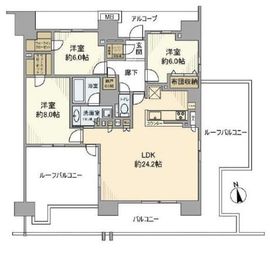 エアヒルズ藤沢 15階 間取り図