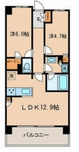 リビオ新宿ザ・レジデンス 3階 間取り図