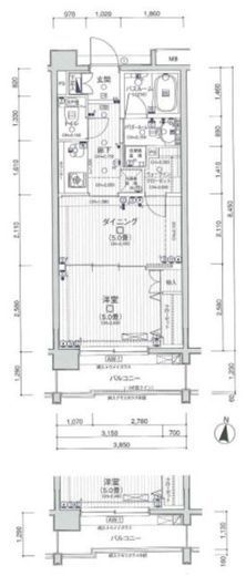 日神デュオステージ三ツ沢 4階 間取り図