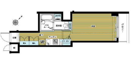 アヴァンティーク東銀座 5階 間取り図