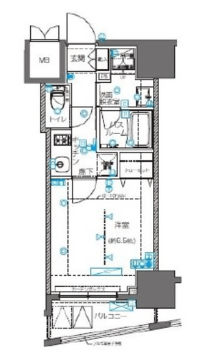ZOOM横浜桜木町 2階 間取り図