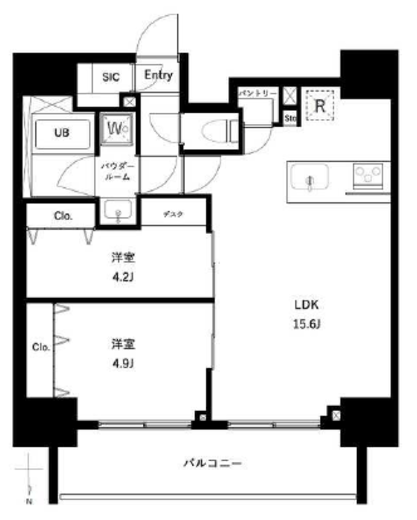 アーバンパーク王子Ⅱ 1401 間取り図