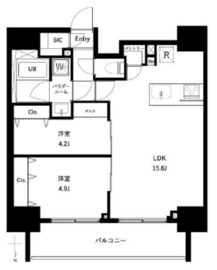 アーバンパーク王子Ⅱ 1401 間取り図