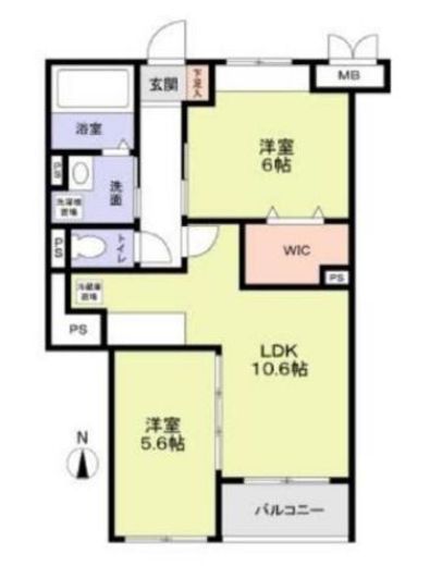コモド戸越 105 間取り図