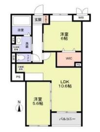 コモド戸越 105 間取り図