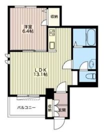 クレスティーク都立大 205 間取り図