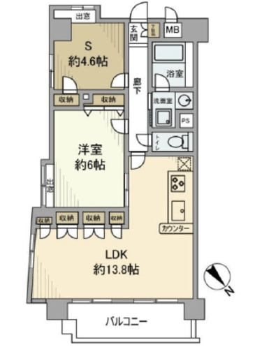 クレド小日向 5階 間取り図