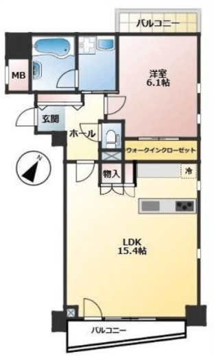D'クラディアイヴァン代々木参宮橋 2階 間取り図
