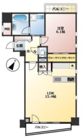 D'クラディアイヴァン代々木参宮橋 2階 間取り図