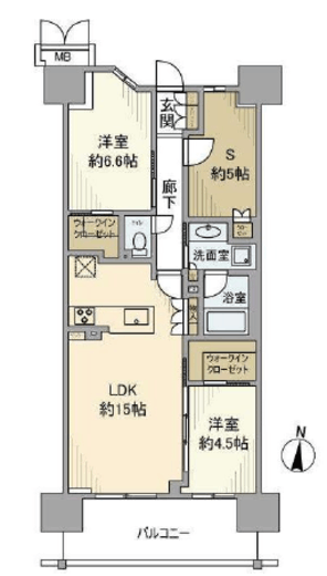 MJR深川住吉 5階 間取り図