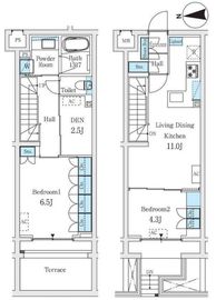 STANDZ柿の木坂 103 間取り図