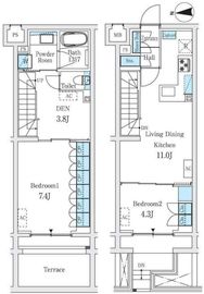 STANDZ柿の木坂 105 間取り図