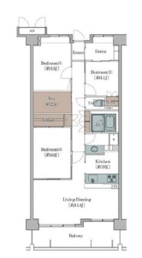 クラシアム大井町 303 間取り図