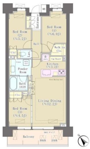 パークホームズ柏あけぼの二丁目 405 間取り図