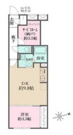 グローリオシェルト杉並方南町 101 間取り図