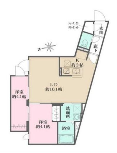 グローリオシェルト杉並方南町 204 間取り図