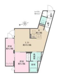 グローリオシェルト杉並方南町 204 間取り図