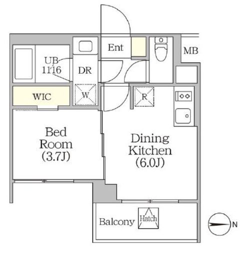 イプセ四谷テラス 203 間取り図