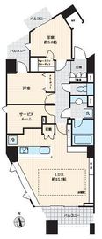 高田馬場デュープレックス2 8階 間取り図