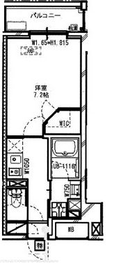 レジディア高円寺 405 間取り図