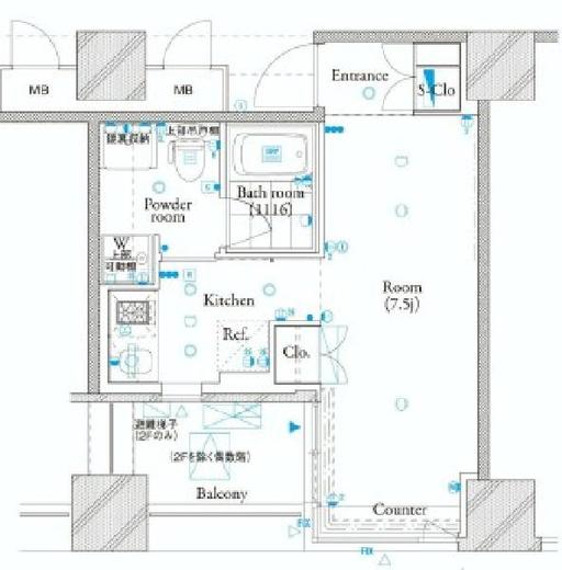 ザ・タワー芝浦 6階 間取り図