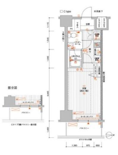 メインステージ元浅草Ⅱ 6階 間取り図