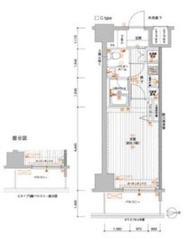 メインステージ元浅草Ⅱ 6階 間取り図