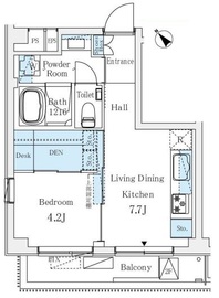 ソルテ千駄ヶ谷 305 間取り図