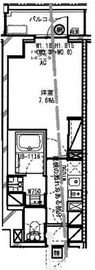 レジディア高円寺 206 間取り図