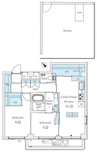 ソルテ千駄ヶ谷 403 間取り図