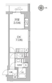 レジディア高円寺 407 間取り図