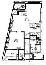 レジディア高円寺 801 間取り図