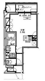 レジディア高円寺 802 間取り図