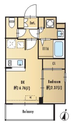 ArtizA AKABANE (アルティザ赤羽) 203 間取り図
