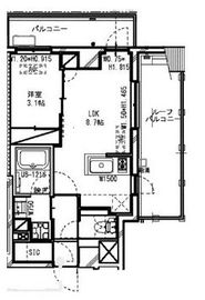 レジディア高円寺 803 間取り図