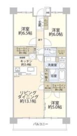 ザ・パークハウス鷺沼 6階 間取り図