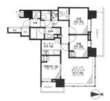 ザ・パークハウス晴海タワーズ クロノレジデンス 14階 間取り図