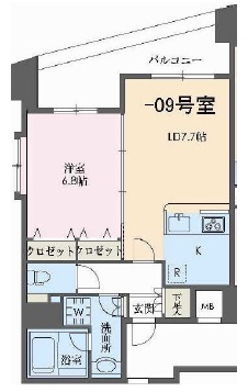 アーバネックス戸越銀座 1009 間取り図