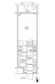 プライマル新宿若松町 802 間取り図