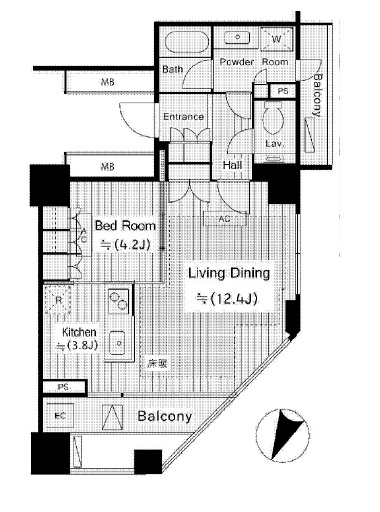 五番町マンション 5階 間取り図