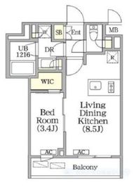 ユーレジデンス目黒東山 202 間取り図