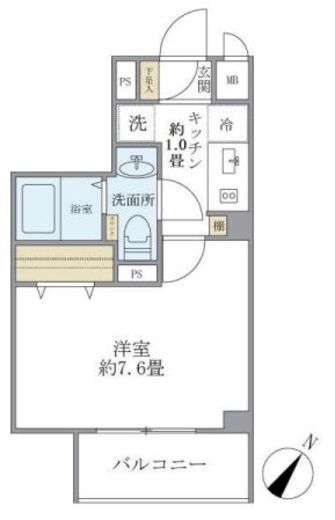 コンポジット渋谷初台 202 間取り図